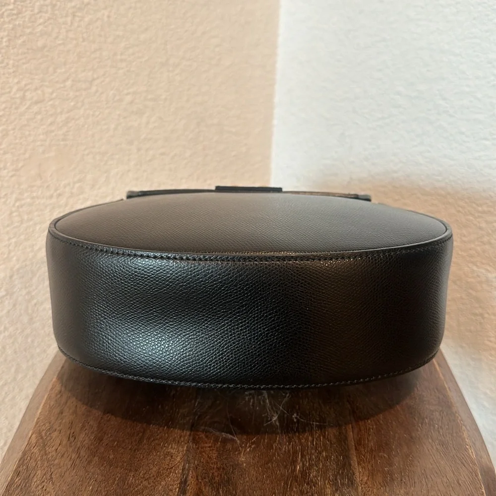 Authentic!Valentino By Mario Valentino Black Arletty Rockstud Leather Saddle New - Picture 8 of 12